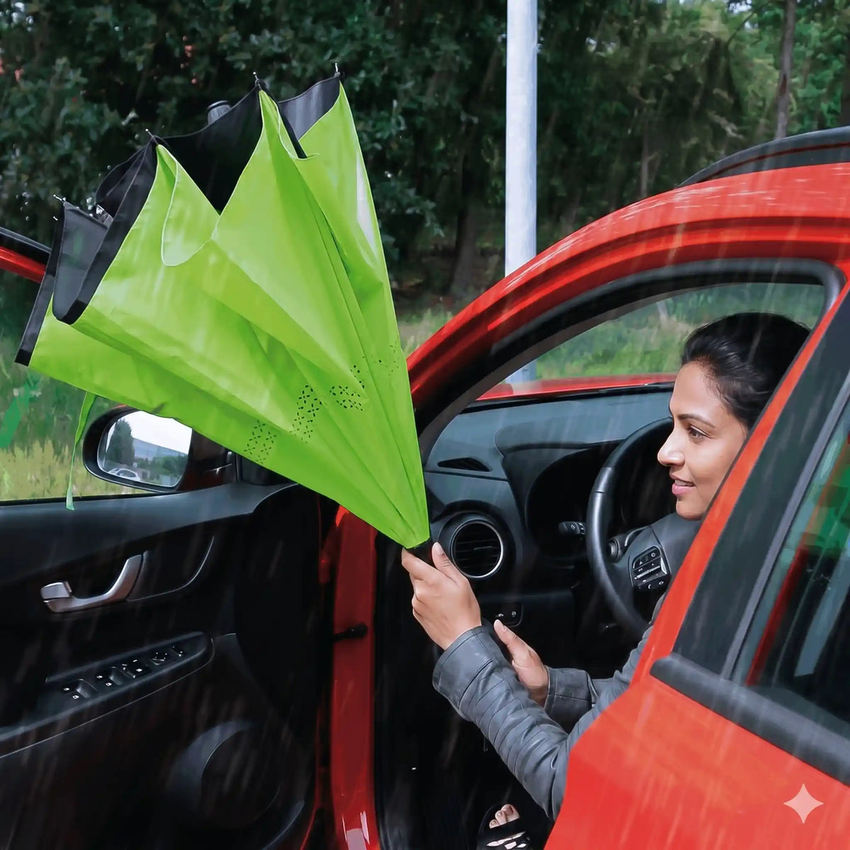 Reverse रक्षक Umbrella (Travel Cover Included)