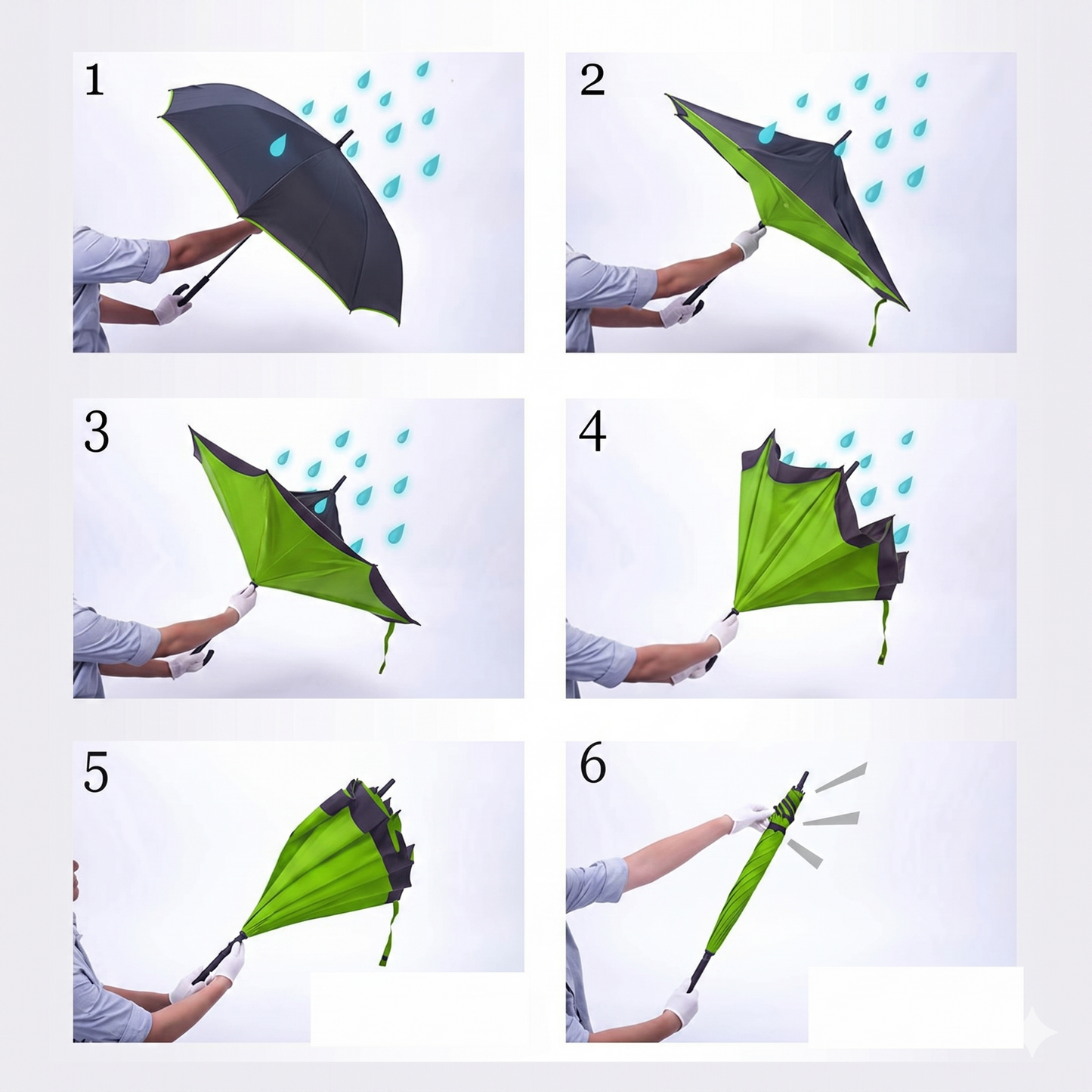 Reverse रक्षक Umbrella (Travel Cover Included)