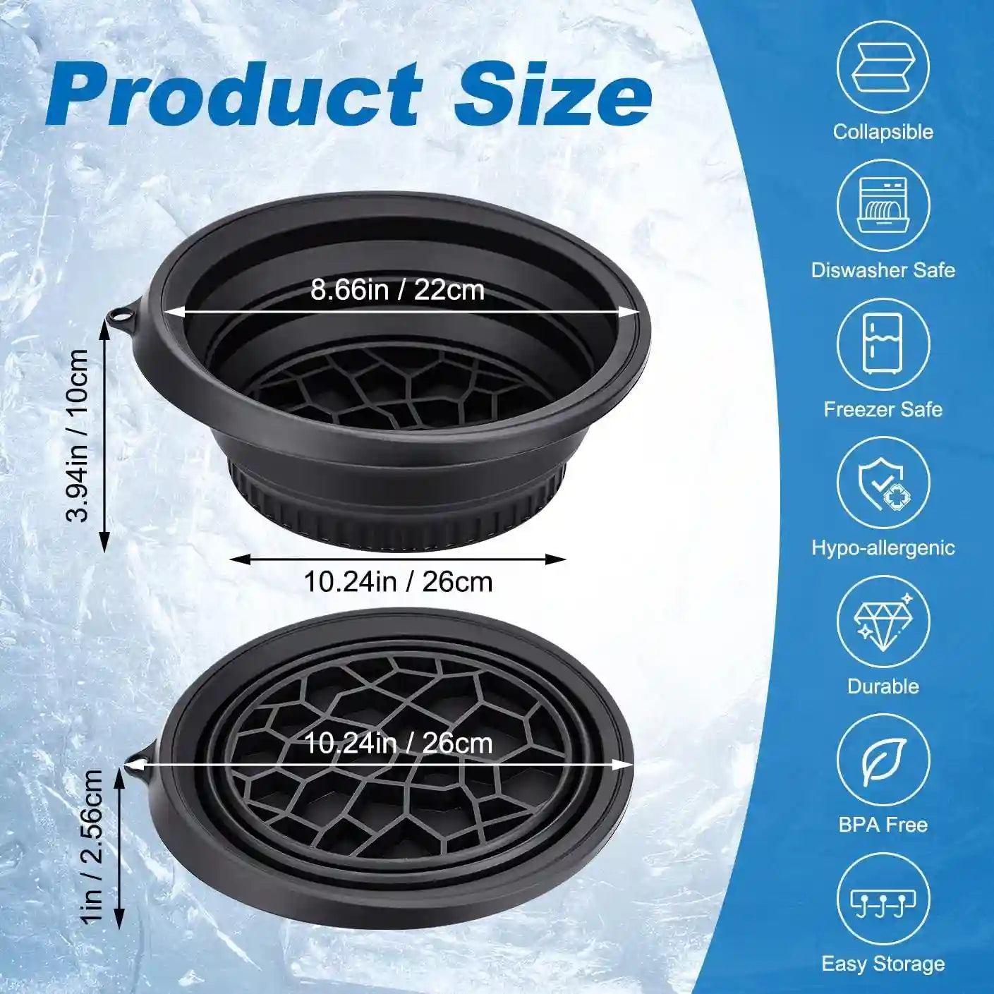 Face Bowl for Ice with Tray